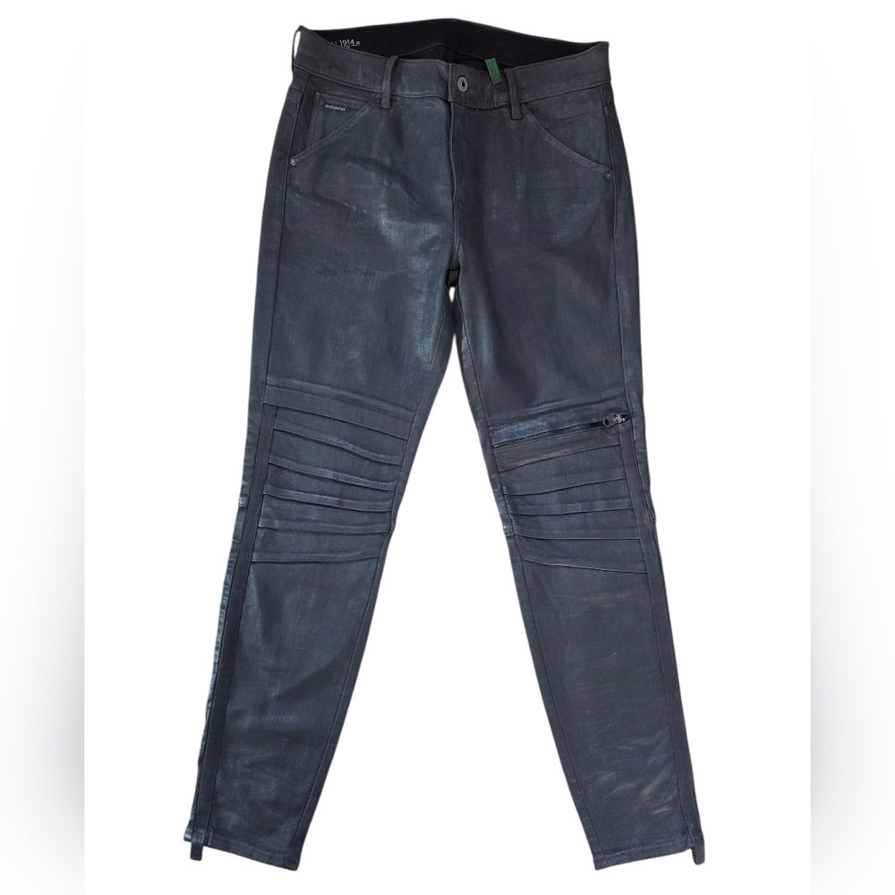 G-Star Raw 1914 3D Skinny Casual Jean Coated Black Womens 29/30 - Picture 3 of 12